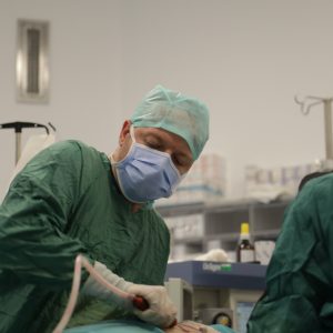 Dr. Aytekin during a surgery